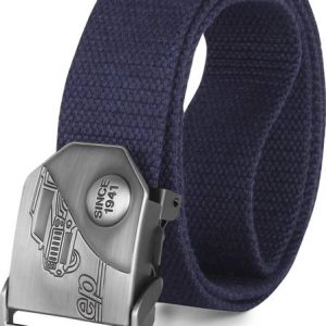 ZORO Men Evening, Party, Formal, Casual Blue Canvas Belt