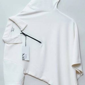 N AND J Men Solid Polo Neck Polyester White T-Shirt