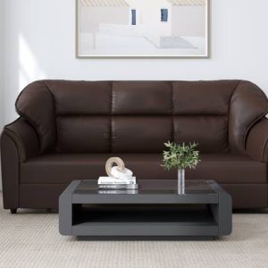 Decorhand Sectional Leatherette 3 Seater Sofa
