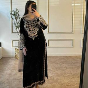 PILUDI HOUSE Women Georgette Kurti Palazzo Dupatta Set