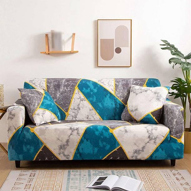 TURIYA Polyester, Polycotton Abstract 3 Seater Sofa Cov...