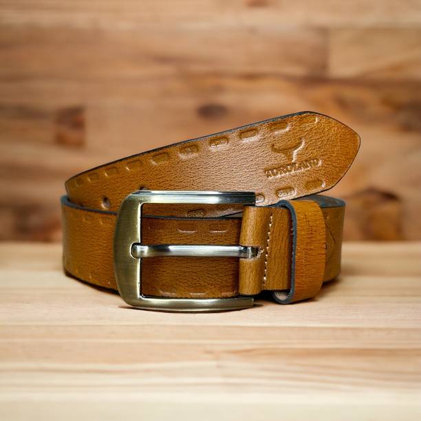 TOROLAND Men Casual, Evening, Party Tan Genuine Leather Belt