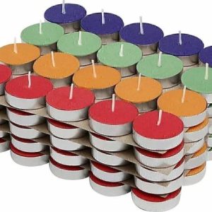 WOM BAB Tealight Candles Diwali Dipawali Diya Multi col...