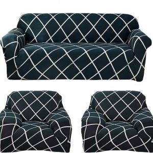Lakhdata Polyester Floral 3+1+1 Seater Sofa Cover