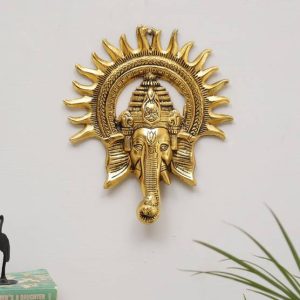KridayKraft Ganesha ji Metal Statue,Ganpati Wall Hangin...