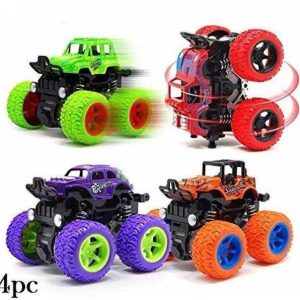 TWS 4pc 4WD Mini Monster Trucks Friction Powered Cars f...