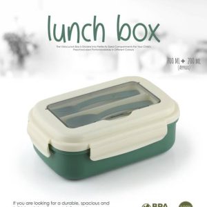 YOGXEM 3 Compartment Lunch box With Spoon And Frok Offi...