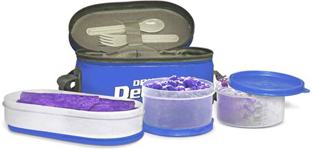 MILTON Double Decker 3 Container Lunch Box, Blue 3 Cont...
