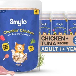 Smylo Natural Healthy Wet Cat Food (1+ yrs) Chicken, Tu...