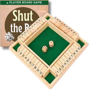 MARA BOMMAI Shut The Box Wooden Board Game for Kids & A...
