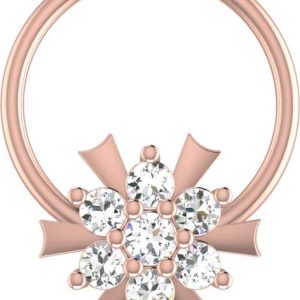 avsar Omisha 14kt Cubic Zirconia Rose Gold Nose Wire