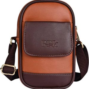 Pramadda Pure Luxury Tan Men Sling Bag Tokyo Stylish Leather Sling Bag For M...