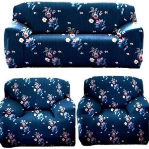 papsun Polyester Floral 3+1+1 Seater Sofa Cover