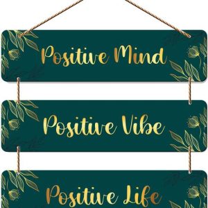 Artvibes Positive Quotes Wooden Wall Hanging Decorative...