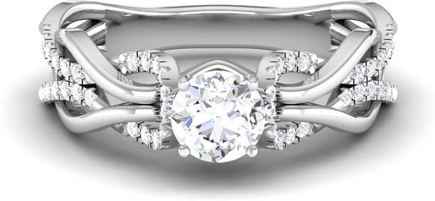 avsar R3715 14kt Cubic Zirconia White Gold ring
