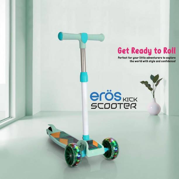 J K INTERNATIONAL 3 Wheel Kick Scooter,Foldable with LE...