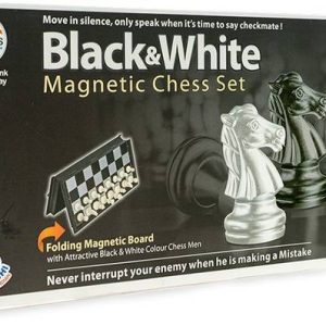 Ratnas Black & White Magnetic chess Set Party & Fun Gam...