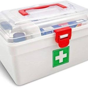 Organity First Aid Kit Box Lockable Medicine Storage Bo...