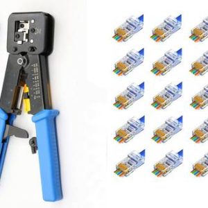 EXPERTRONICS Pass Through Crimping tool with 25 Pcs Pas...