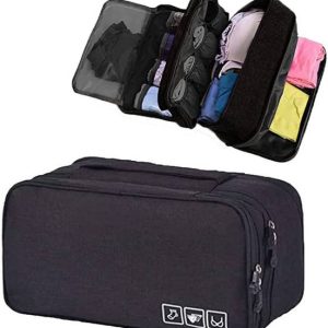 Krivon 3 Layer Travel Pouch for Storage of Innerwear, C...