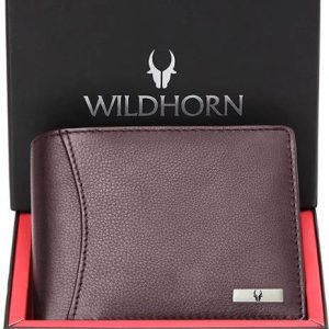 WILDHORN Men Casual, Formal, Travel Brown Genuine Leather RFID ...
