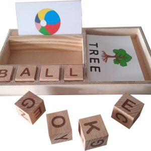 The Ally Wooden Spelling Educational Toy Game with Flas...
