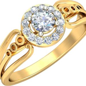 avsar AVR707YB 14kt Cubic Zirconia Yellow Gold ring