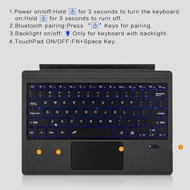 TECPHILE 1089D Keyboard for Surface Pro 7/ Pro 6/ Pro 5...