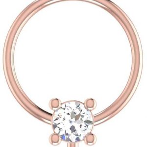 avsar Mishty 18kt Diamond Rose Gold Nose Wire
