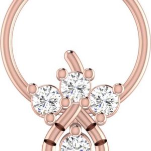 avsar Niva 18kt Diamond Rose Gold Nose Wire