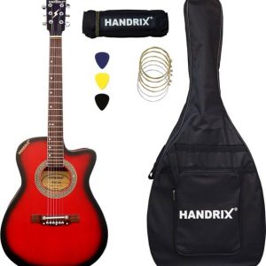 Handrix HSC 40 Acoustic Guitar Linden Wood Rosewood Rig...