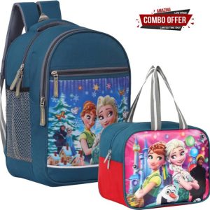 LINOX Frozen Combo School and Lunch bag Class Nursery t...