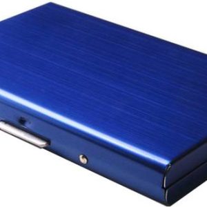 StealODeal Blue Waterproof Limited Edition Metal Atm 6 Card Holder