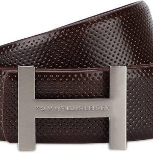 TOMMY HILFIGER Men Casual Brown Genuine Leather Belt