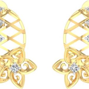 avsar Yellow Gold 18kt Diamond Stud Earring