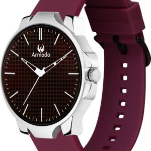 ARMADO Stylish Dark and Stromy Wine Analog Men's And Boys Watc...