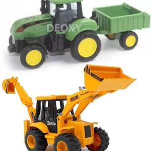 deoxy Plastic 2 in 1 JCB Construction Vehicle & Farm tr...