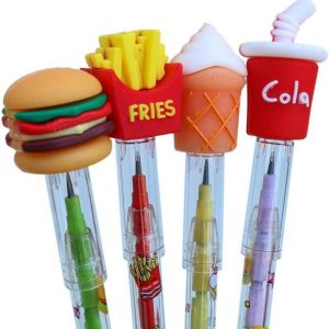 Ashpa Fast Food Colorful Pencils for Boys and Girls wit...
