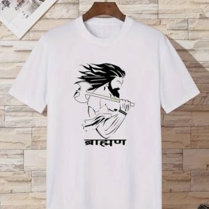 ALL IN ONE Men Printed, Typography Round Neck Polyester White T-Sh...