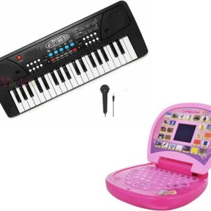 VikriDa Combo of 37 Key Piano Keyboard Toy with DC Powe...