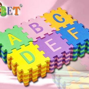 KOBBET 36Pcs ABCD Alphabet Puzzle Foam Mat for Interloc...