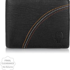 SAMTROH Men Black Artificial Leather Wallet - Mini
