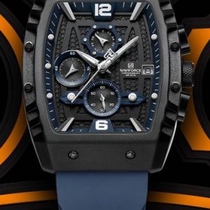 NAVIFORCE rose gold and black chronograph dial with soft stylish ...