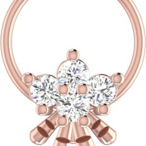 avsar Gyami 18kt Diamond Rose Gold Nose Wire