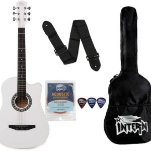 intern INT-38C-WH Acoustic Guitar Linden Wood Rosewood ...