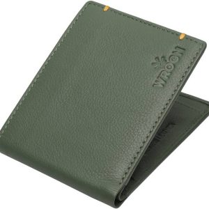 WROGN Men Green Genuine Leather RFID Wallet