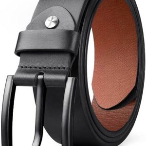 METRONAUT Men Black Genuine Leather Belt