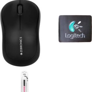 ZEBRONICS Wired Comfort Mouse, MousePad,Cable Protector...
