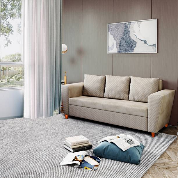 Bharat Lifestyle Sweden Fabric 3 Seater Sofa