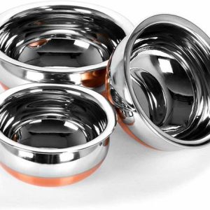 NARV Handi Copper Bowl Cooking Dinner Table Serving Bir...